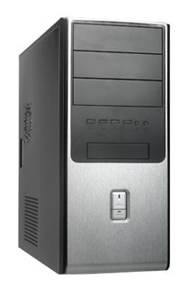 Корпус LinkWorld 323-29 black/silver C2235 w/o PSU ATX USB Audio Fan AirDuct