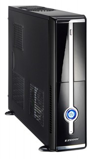 Корпус Ezcool R-120D black blue led 350W mATX slim 2*USB 2.0 Audio