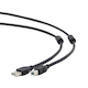 Кабель USB 2.0 Am-Bm Gembird/Cablexpert CCF2-USB2-AMBM-15, AM/BM, 4.5м, экран, 2феррит.кольца, черный, пакет