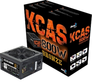 Блок питания Aerocool ATX 800W KCAS-800W 80+ bronze (24+4+4pin) APFC 120mm fan 7xSATA RTL