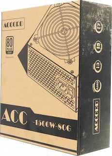 Блок питания Accord ATX 1500W GOLD ACC-1500W-80G 80+ gold (24+4+4pin) APFC 140mm fan 8xSATA RTL
