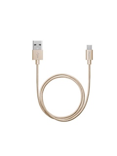 Кабель Deppa microUSB 1.2m алюминий/нейлон, 1.2м, золотой (DEP-72191)