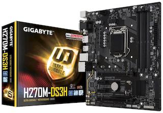 Материнская плата Gigabyte GA-H270M-DS3H Soc-1151 Intel H270 4xDDR4 mATX AC`97 8ch(7.1) GbLAN VGA+DVI+HDMI