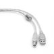 Кабель удлинитель USB2.0 Pro Cablexpert CCF-USB2-AMBM-TR-15, AM/BM, 4,5м, экран, феррит.кольцо, прозрачный, пакет