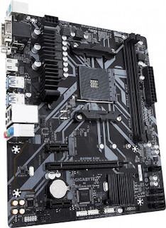 Материнская плата Gigabyte B450M S2H Soc-AM4 AMD B450 2xDDR4 mATX AC`97 8ch(7.1) GbLAN RAID+VGA+DVI+HDMI