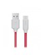 Кабель Hoco X11 Type-C 1m 5A  white&red