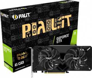 Видеокарта Palit PCI-E PA-GTX1660 DUAL OC 6G nVidia GeForce GTX 1660 6144Mb 192bit GDDR5 1530/8000 DVIx1/HDMIx1/DPx1/HDCP Ret