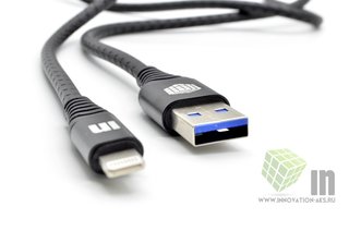 Кабель INNOVATION A1I-COBRA Lightning 2m черный (3A)