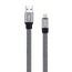Кабель AWEI CL-11 для iPhone 5/6/6Plus/7/7Plus 8 pin 1m плоский/оплетка (серый)