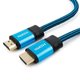Кабель HDMI Gembird  Серия Gold, CC-G-HDMI01-3M, 3м, v1.4, синий, позол. разъемы, ал. корпус, нейл. оплетка