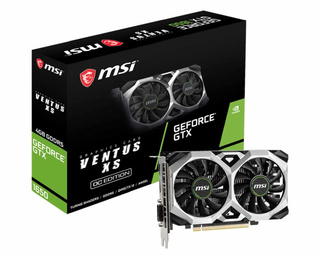 Видеокарта MSI PCI-E GTX 1650 VENTUS XS 4G OC nVidia GeForce GTX 1650 4096Mb 128bit GDDR5 1485/8000 DVIx1/HDMIx1/DPx1/HDCP Ret
