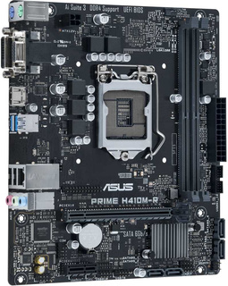 Материнская плата Asus PRIME H410M-R-SI Soc-1200 Intel H410 2xDDR4 mATX AC`97 8ch(7.1) GbLAN+VGA+DVI