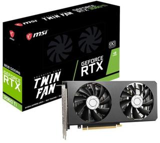 Видеокарта MSI PCI-E 4.0 RTX 3060 Ti TWIN FAN OC NVIDIA GeForce RTX 3060Ti 8192Mb 256 GDDR6 1695/14000/HDMIx1/DPx3/HDCP Ret