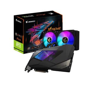 Видеокарта Gigabyte PCI-E 4.0 GV-N3080AORUSX W-10GD NVIDIA GeForce RTX 3080 10240Mb 320 GDDR6X 1710/19000/HDMIx3/DPx3/HDCP Ret