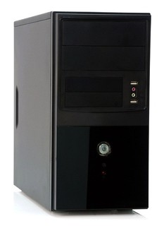 Корпус Foxconn KS-288 black/silver 400W mATX 2*USB Audio Mic Fan AirDuct