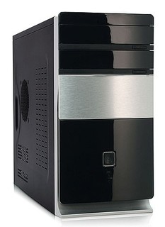 Корпус Foxconn TLM-725 black/silver 350W mATX USB audio mic fan AirDuct
