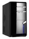 Корпус LinkWorld 727-03 black C2121 w/o PSU mATX USB Audio AirDuct, w/blue high light