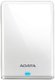 Жесткий диск A-Data USB 3.1 2Tb AHV620S-2TU31-CWH 2.5" белый