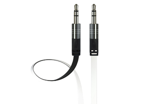 Кабель INTERSTEP AUX (jack 3.5mm - jack 3.5mm ) 2m бело/черн