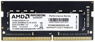 Память SO-DDR4 8Gb 2666MHz AMD PC4-21300 R748G2606S2S-UO CL16 260-pin 1.2В OEM