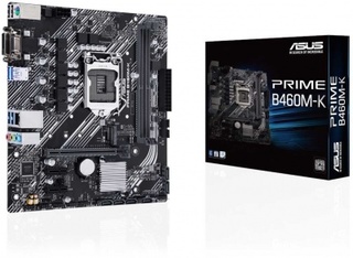 Материнская плата Asus PRIME B460M-K Soc-1200 Intel B460 2xDDR4 mATX AC`97 8ch(7.1) GbLAN RAID+VGA+DVI
