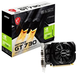 Видеокарта MSI PCI-E N730K-4GD3/OCV1 NVIDIA GeForce GT 730 4096Mb 64 GDDR3 1006/1800 DVIx1 HDMIx1 CRTx1 HDCP Ret