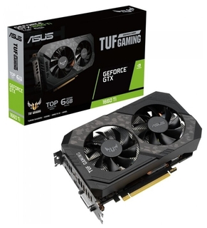 Видеокарта Asus PCI-E TUF-GTX1660TI-T6G-EVO-GAMING NVIDIA GeForce GTX 1660TI 6144Mb 192 GDDR6 1815/14000 DVIx1 HDMIx2 DPx1 HDCP Ret