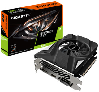 Видеокарта Gigabyte PCI-E GV-N1656OC-4GD NVIDIA GeForce GTX 1650 4096Mb 128 GDDR6 1635/12000 DVIx1 HDMIx1 DPx1 HDCP Ret