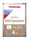 Жесткий диск Toshiba SATA-III 4Tb HDWG440UZSVA NAS N300 7200rpm 256Мб 3.5"