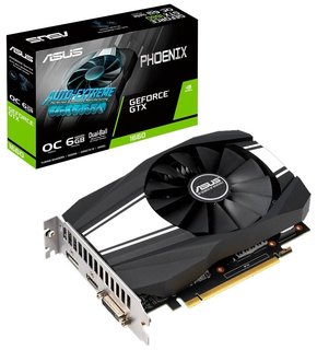 Видеокарта Asus PCI-E PH-GTX1660-O6G NV GTX1660 6144Mb 192 GDDR5 1530/8002 DVIx1/HDMIx1/DPx1/HDCP Ret