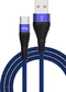 Кабель TFN Type-C, FORZA 3A 1m  blue-black (TFN-CFZUSBCUSB1MBL)