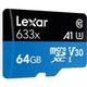 Флеш карта microSDXC 64Gb Lexar СIassV30 UHS-1 A1 без адаптера