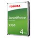 Жесткий диск Toshiba SATA-III 4Tb HDWT840UZSVA Surveillance S300 (5400rpm) 256Mb 3.5"