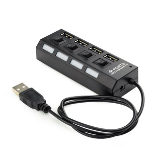 Хаб USB 2.0 Gembird UHB-U2P4-02 4порта с доп питанием блистер