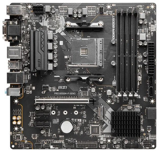 Материнская плата MSI PRO B550-P GEN3 Soc-AM4 AMD B550 4xDDR4 ATX AC`97 8ch(7.1) GbLAN RAID+VGA+DVI+HDMI