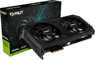 Видеокарта Palit PCI-E 4.0 RTX4060 DUAL NVIDIA GeForce RTX 4060 8192Mb 128 GDDR6 1830/17000 HDMIx1 DPx3 HDCP Ret