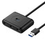 Хаб UGREEN CR113 (20290) USB 3.0 Hub. Длина 0,5 м. Цвет: черный