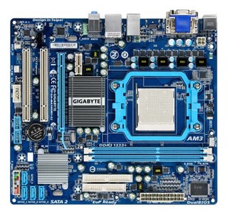 Материнская плата Gigabyte GA-MA74GMT-S2 Soc-AM3 AMD740G DDRIII mATX AC'97 8ch. LAN-Gbt +VGA +RaiD