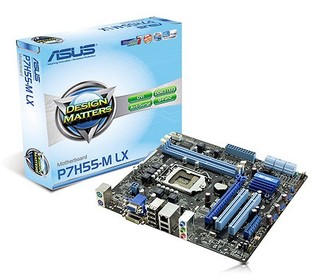 Материнские платы Asus P7H55-M LX Soc-1156 iH55 DDRIII mATX SATA AC'97 8ch LAN-Gbt (White Box)