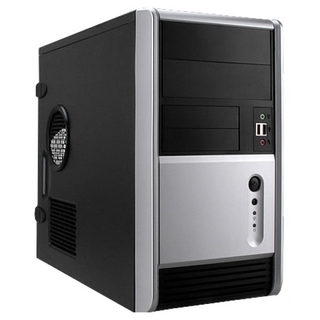 Корпус INWIN IW-EMR006 Black-Silver 450W USB/Audio/Fan mATX