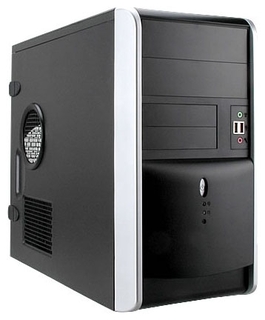 Корпус INWIN IW-EMR007 Black-Silver 450W USB/Audio/Fan mATX