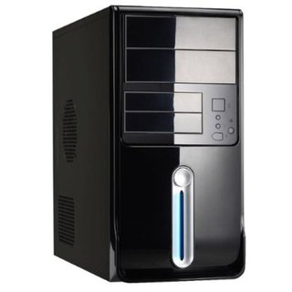 Корпус Linkworld 727-04 mATX Black-Silver 350W USB/Audio (c2228)