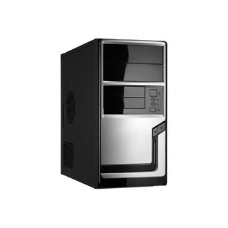 Корпус Linkworld 727-07 mATX Black-Silver 350W USB/Audio (c2128)