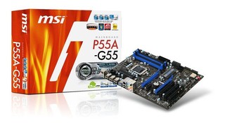 Материнская плата MSI P55A-G55 Soc-1156 iP55 DDRIII ATX AC'97 8ch. LAN-Gbt +RaiD +USB3.0