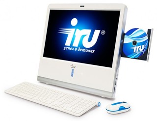 Моноблок iRU 105 19" Atom 330/1Gb/250G/NVIDIA GF9400/DVD-RW/BT/Wi-Fi/CR/Cam/W7-Str/white
