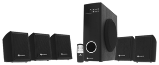 Колонки 5.1 KNS-CS200Fm, 5х5 Вт+15Вт, ДУ, FM радио, ДУ (черное дерево)