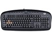 Клавиатура A4 KB-28G-1 black (exchange keycap) PS/2 Multimedia