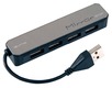 Хаб USB 2.0 Qumo Mirror " Зеркальная поверхность", 4 порта, кабель 10 см, размеры 95х141х20 мм