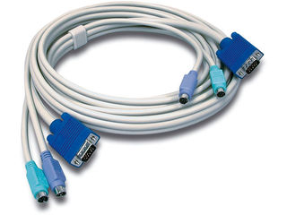 Кабель для переключателя VGA+PS/2 Gembird CC-KVM, 1.8м (HD15M+MD6M+MD6M / HD15M+MD6M+MD6M)