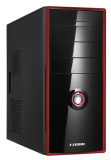 Корпус Ezcool NA-750R black red led w/o PSU ATX USB 2.0*2 Audio